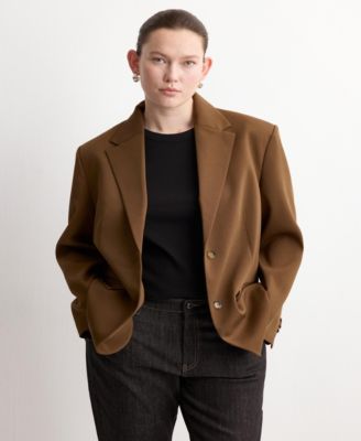 Women's Flap Pockets Straight Blazer