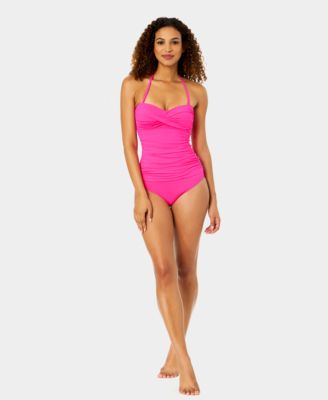 Twist-Front Ruched Tankini Top