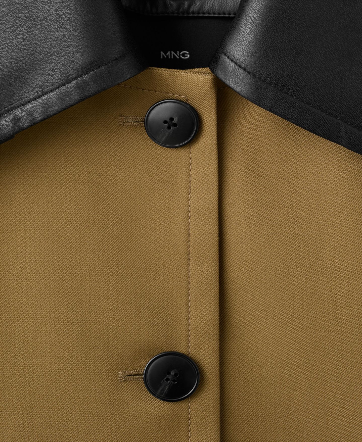 Женское пальто Mango Faux Leather Effect Trench, цвет: Средний коричневый — фото 3