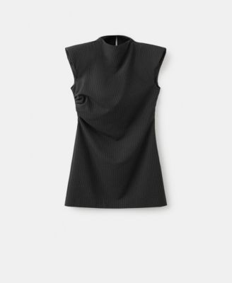 Women's Cut-Out Pinstripe Dress