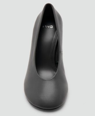 Women's Round-Toe Leather High-Heeled Shoes