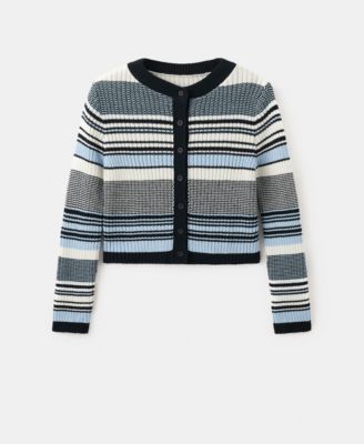 Women's Stripped Knit Cardigan