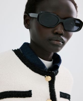 Women's Contrasting Ribbed Cardigan