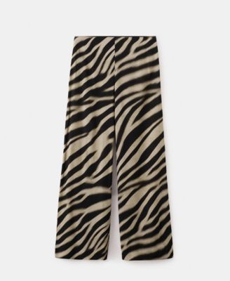 Women's Zebra-Print Straight-Fit Pants