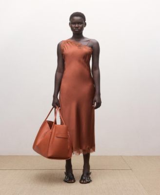 Women's Selection Asymmetrical Satin Lace Dress