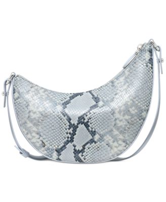 Duo Small Snake Embossed Leather Crossbody Bag