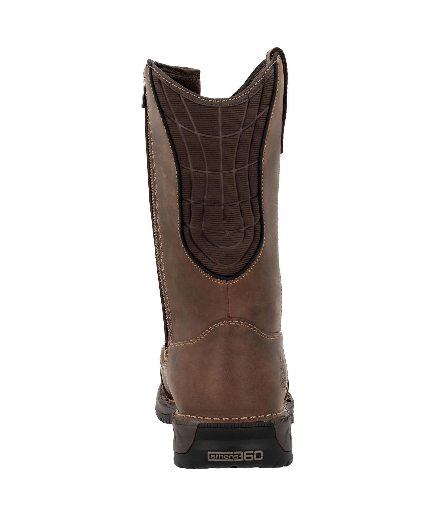 Мужские ботинки GEORGIA BOOT Athens Pull-On Waterproof Moc-Toe Work Boot, цвет: Коричневый — фото 7