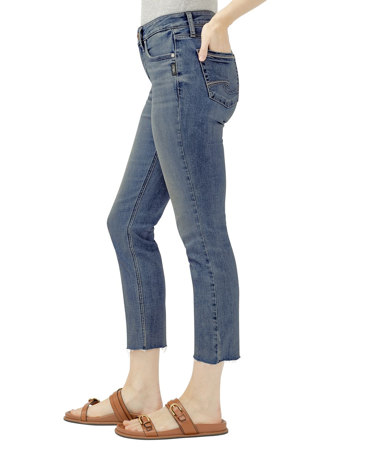 Silver Jeans Co. Women's Suki Mid-Rise Cropped Skinny Jeans view 2 — MAYCSS fashion products