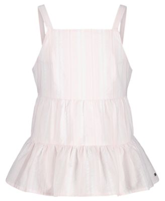 Girls' 7-16 Tiered Strappy Square Neck Top