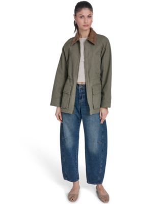 Women's Cinch Waist Cotton Barn Jacket