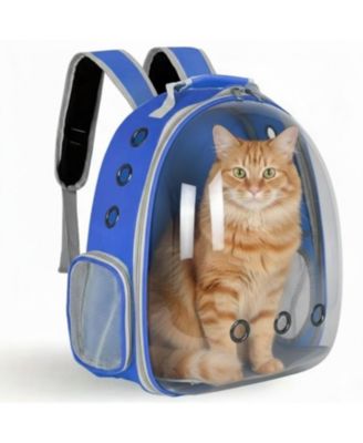 Breathable Transparent Pet Carrier Bag for Cats & Small Dogs – Portable Space Capsule with Zipper, Ideal for Travel & Outdoor Adventures