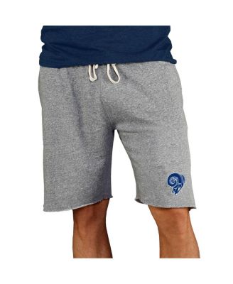 Men's Gray Los Angeles Rams Throwback Logo Mainstream Terry Shorts