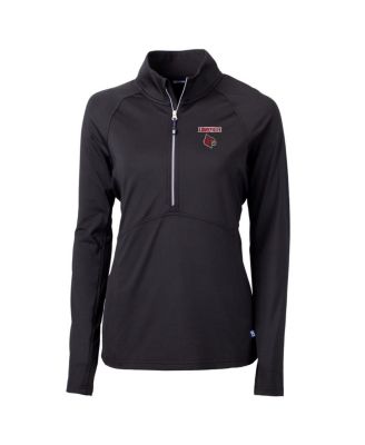 Women's Black Louisville Cardinals Adapt Eco Knit Half-Zip Pullover Jacket