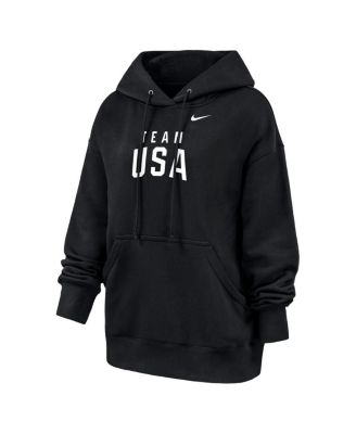 Women's Black Team USA Oversized Phoenix Fleece Hoodie