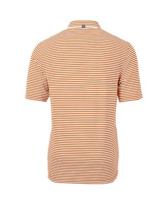 Men's Orange Clemson Tigers Throwback Logo Virtue Eco Pique Stripe Polo Shirt