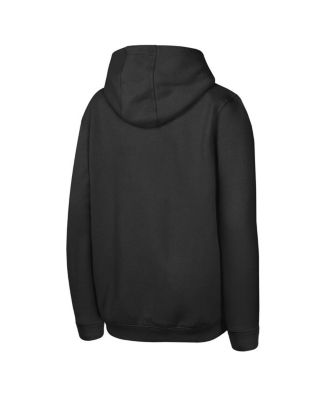 Big Boys and Girls Black Brooklyn Nets Logo Fleece Hoodie