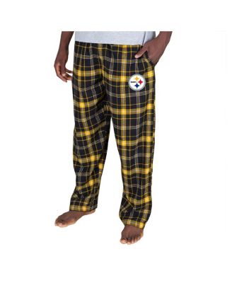 Men's Black Pittsburgh Steelers Ultimate Plaid Flannel Pants