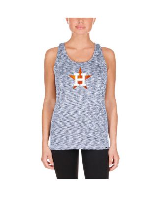 Women's Navy Houston Astros Space Dye Keyhole Back Tank Top