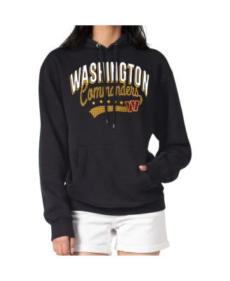Women's Black Washington Commanders Filigree Logo Pullover Hoodie