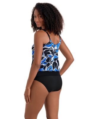 Women's Printed V-Neck Tankini Top