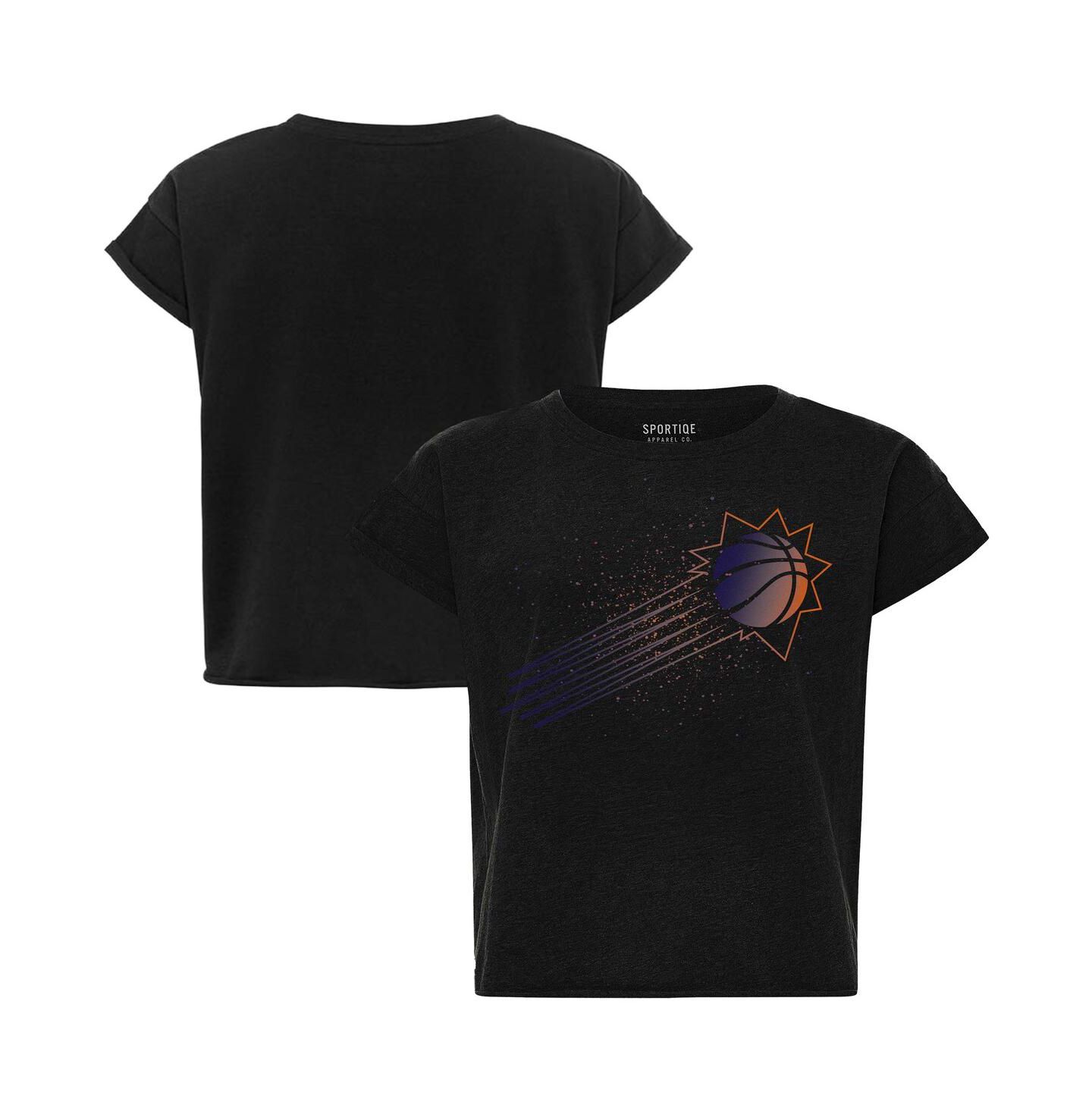 Женская футболка Sportiqe Black Phoenix Suns Cropped Genuine Issue Collection Alana — фото 1