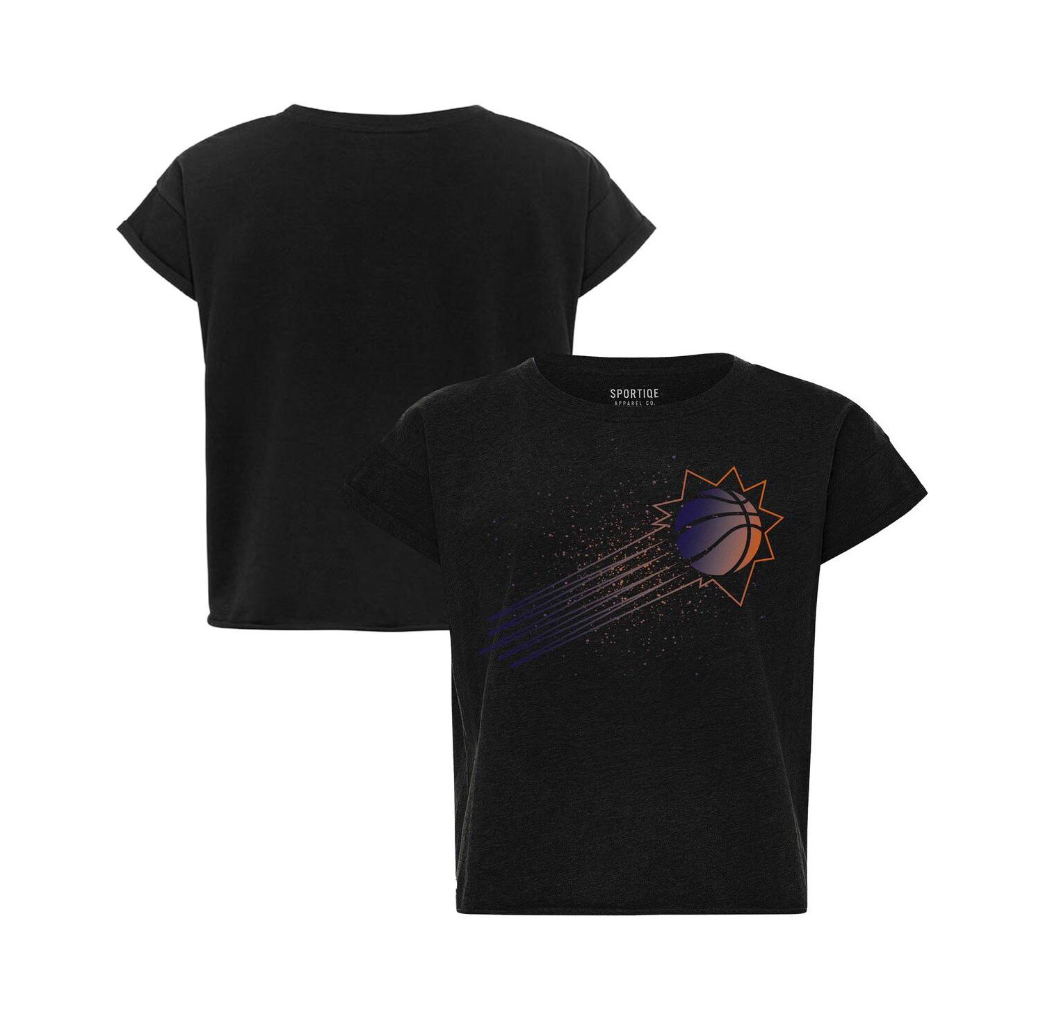 Women's Black Phoenix Suns Cropped Genuine Issue Collection Alana T-Shirt