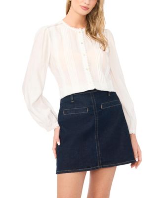 Women's Lace Button-Front Blouse