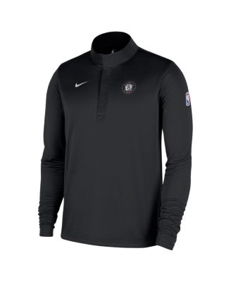Men's Black Brooklyn Nets 2025/26 City Edition Remix Authentic Coaches Dri-FIT Half-Zip