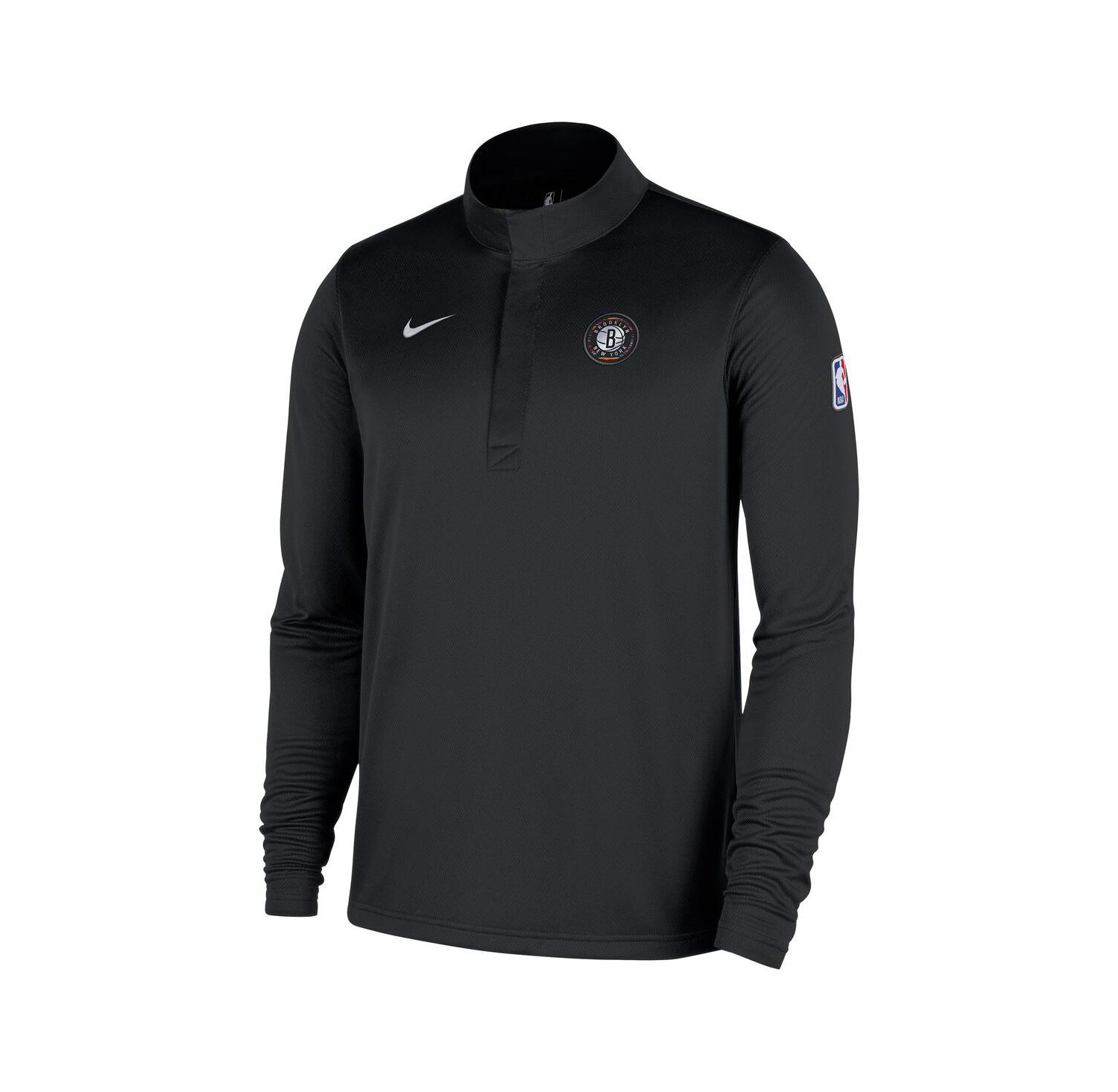 Men's Black Brooklyn Nets 2025/26 City Edition Remix Authentic Coaches Dri-FIT Half-Zip