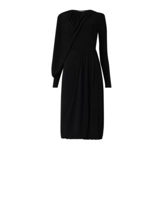 Women's Knitted Dress with Scarf Detail