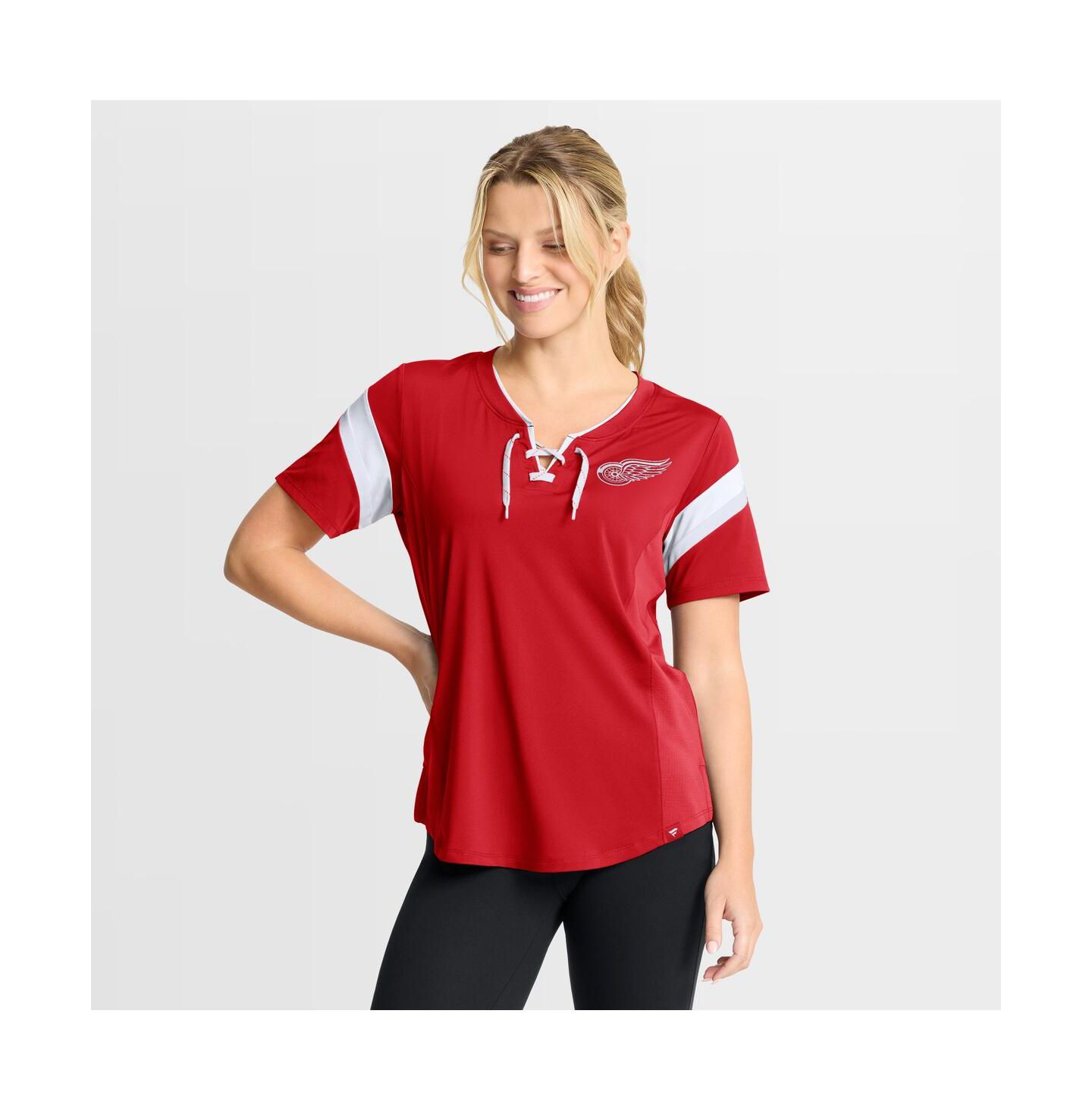 Женская футболка Fanatics Red Detroit Red Wings Offside Athena — фото 1