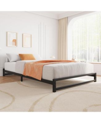 6 Inch Size Metal Platform Bed Frame with Steel Slat Support, Mattress Foundation and No Box Spring Needed, Easy Assembly