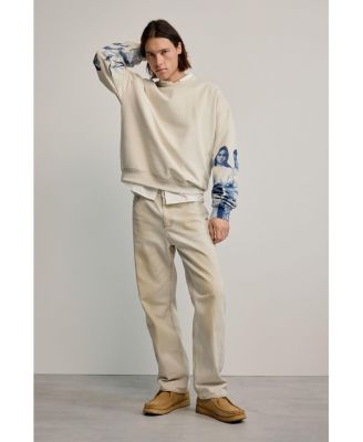 Men's Sweatshirt With Printed Sleeves