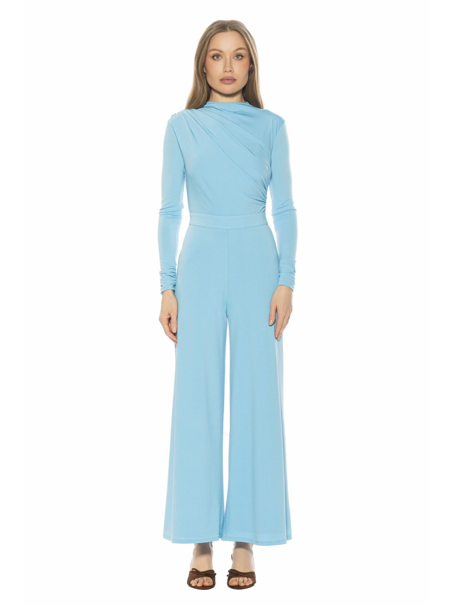 Women's Yael Long Sleeve Ruched Top Jumpsuit