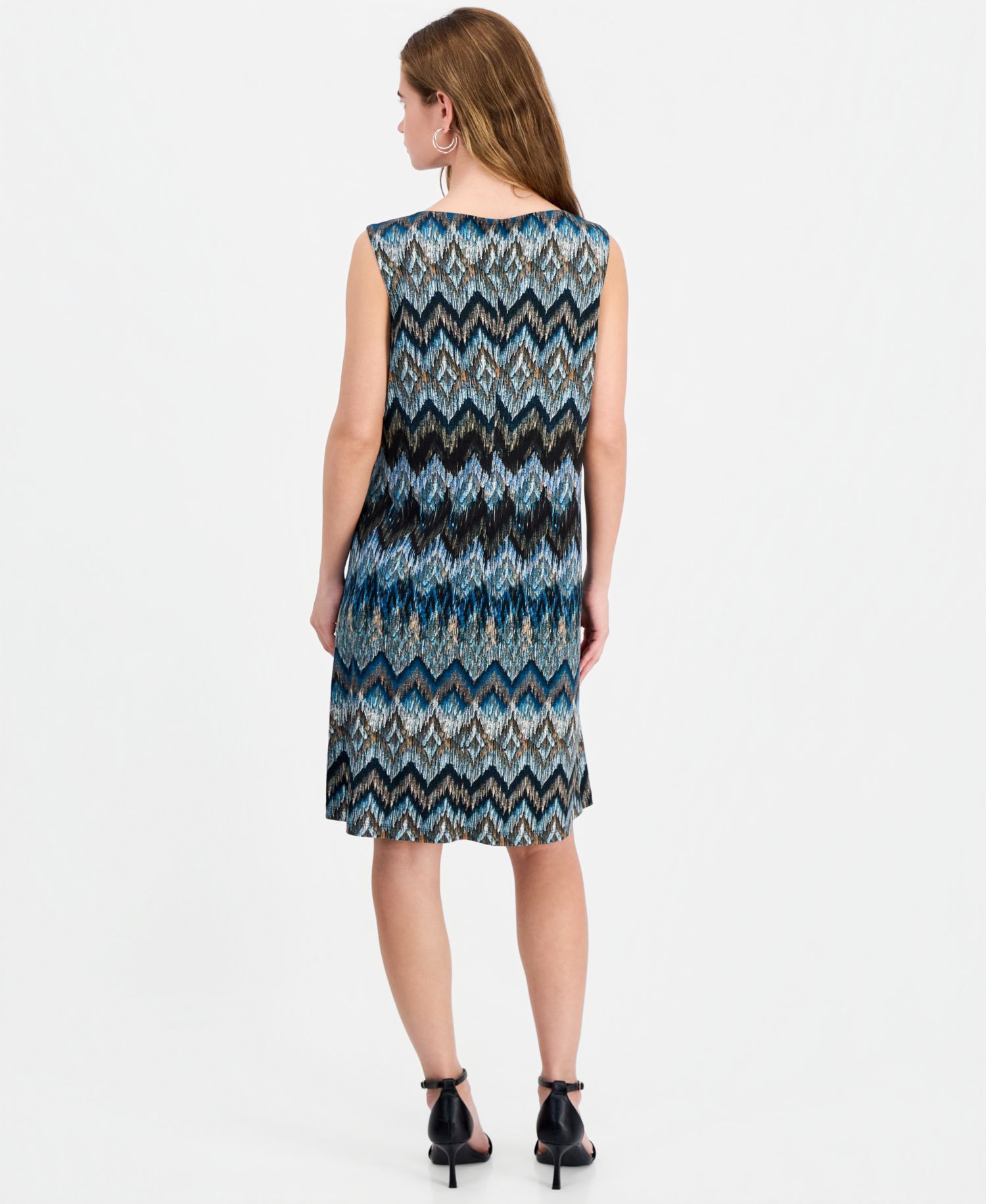 Women's Round-Neck Sleeveless Sheath Dress