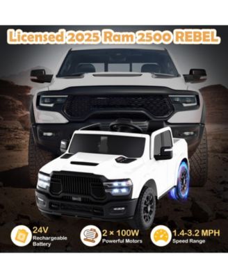 Big Kids 24V Ride On Truck 2-Seater with Music & Remote Control