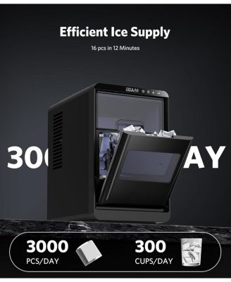 Countertop Crescent Ice Maker, 26 lbs. Capacity with Detachable Tank