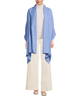 Lands End Womens CashTouch Travel Wrap - Clear blue sky 41$