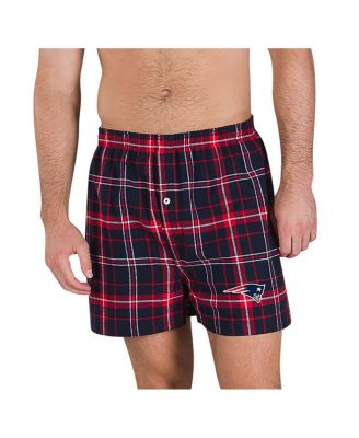 Men's Navy/Red New England Patriots Ultimate Flannel Boxers