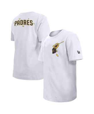 Big Boys and Girls White San Diego Padres Stars Cap T-Shirt
