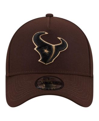 Men's Dark Brown Houston Texans Burnt Wood A-Frame 9FORTY Adjustable Hat