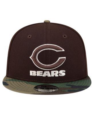 Men's Dark Brown Chicago Bears Burnt Wood Camo 9FIFTY Snapback Hat