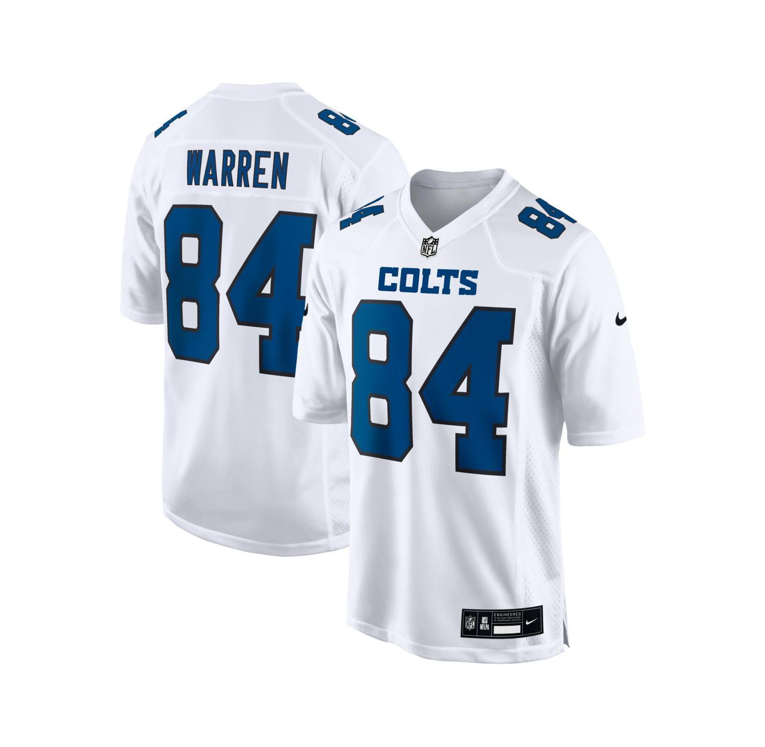 Men's Tyler Warren Tundra White Indianapolis Colts Fashion Game Jersey