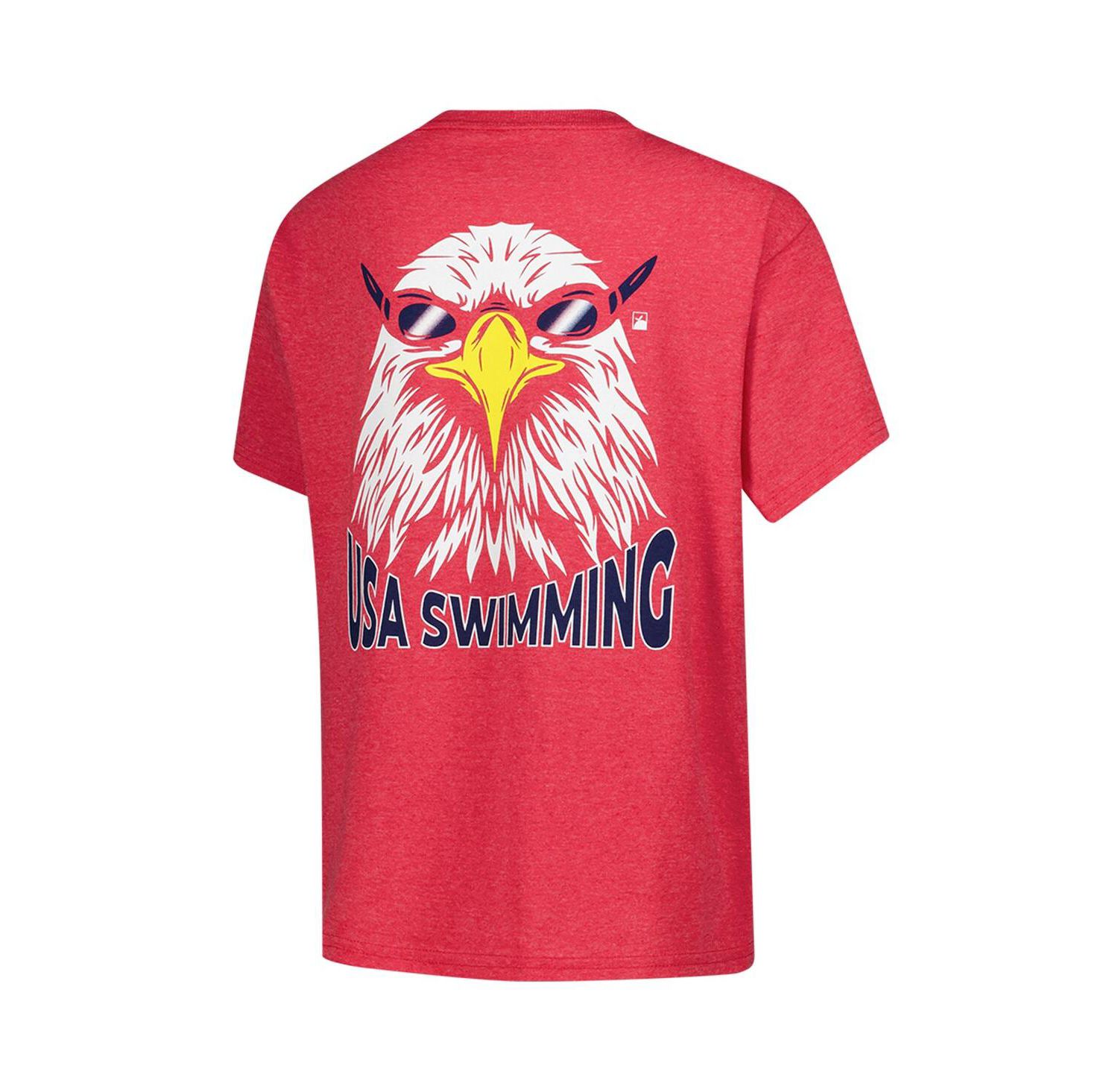 Big Boys and Girls Red USA Swimming Team Eagle Eye Splash T-Shirt