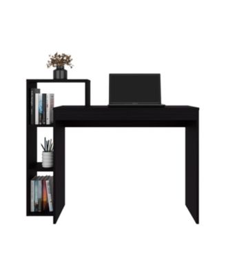 Salome Computer Desk with Open Storage, Wenge
