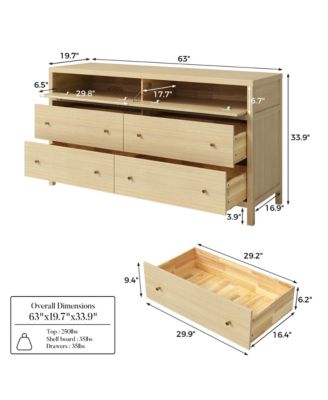 Solid Wood Dresser Pre-Assembled Chest