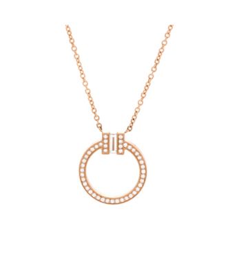 T Circle Pendant Necklace