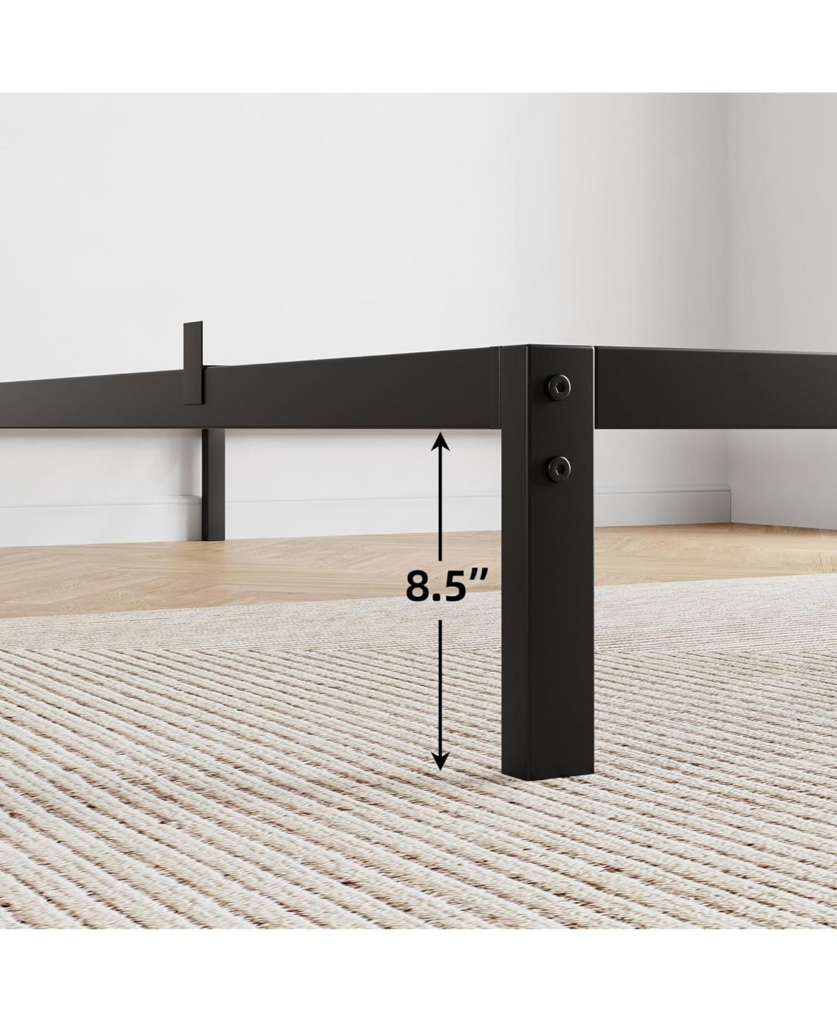 gaomon 10" Bed Frame No Box Spring Needed, Heavy Duty Platform Metal Bed Frame with Metal Slats and Under Bed Storage, Easy Assembly
