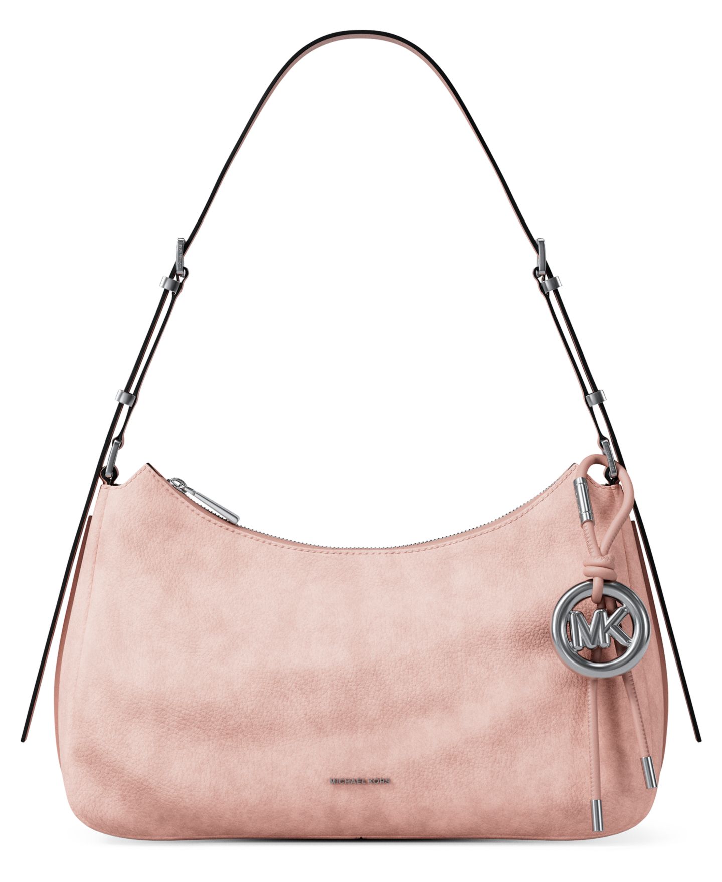 Женская сумка MICHAEL Michael Kors Nolita Medium Nubuck Convertible Shoulder, цвет: Розовый — фото 1