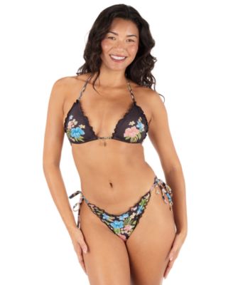 Women's Miami Garden Side Tie Cheeky Swim Bottoms